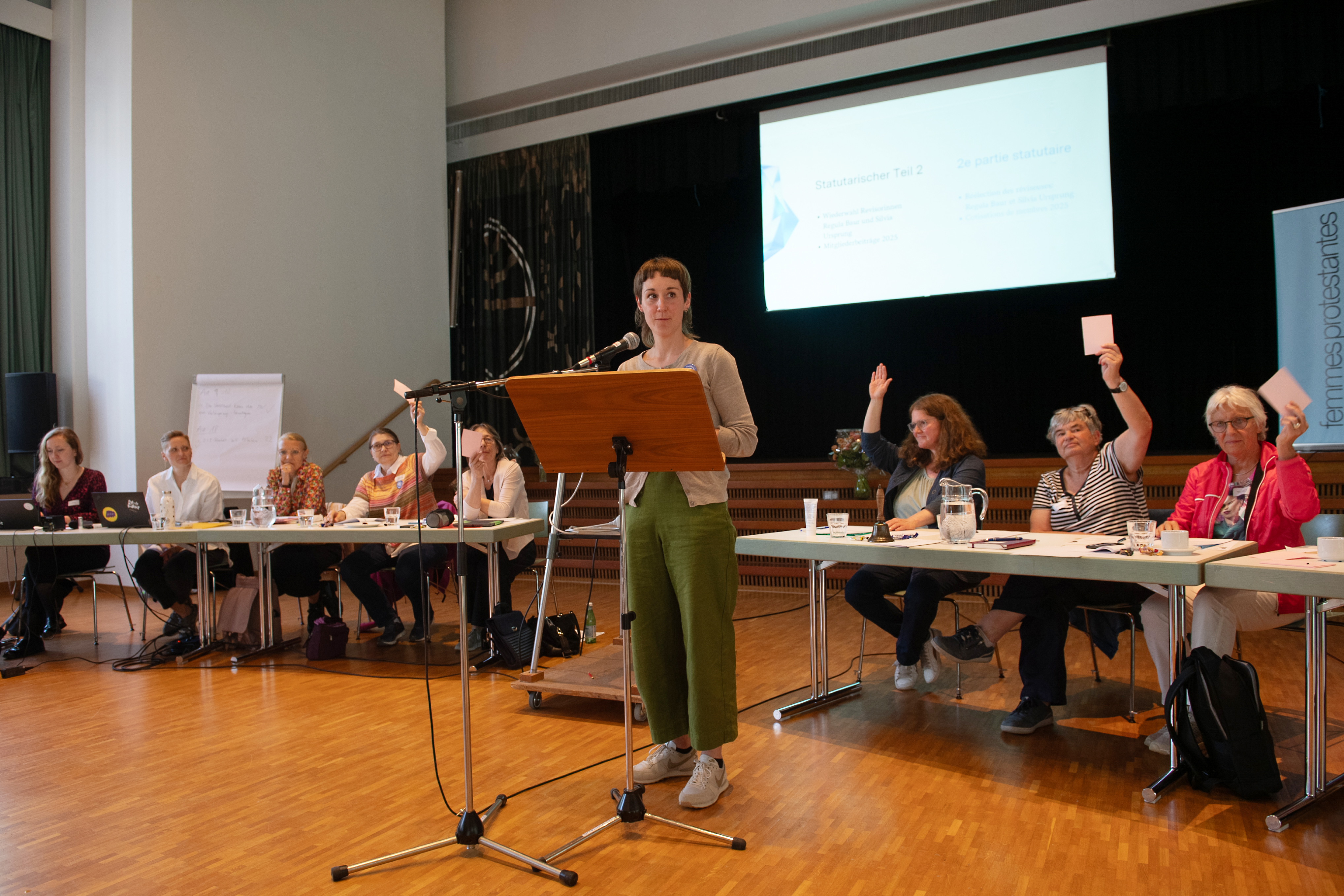 Flavia bei der Mitgliederversammlung 2025